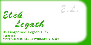 elek legath business card